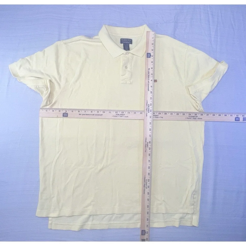 Polo Jeans Co Ralph Lauren Polo Shirt Mens XXL Flag Yellow Short Sleeve Collared